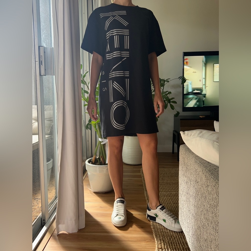 KENZO oversized dress in black, size S